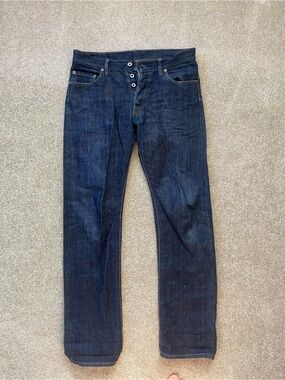 Men's Straight Fit Indigo Denim Jeans